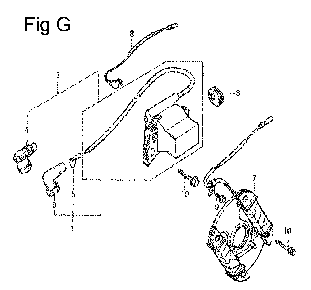 Fig-7 Diagram and Parts List for G100K2 Type SJA Honda Engine
