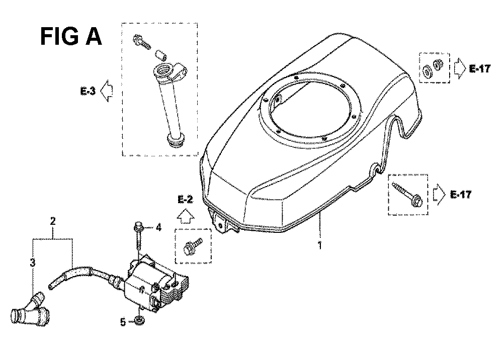 Fig-5 Diagram and Parts List for GXV160UH2 Type N1AB Honda Engine