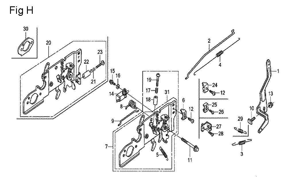Fig-8 Diagram and Parts List for GCV160LE Type A2A9 Honda Engine
