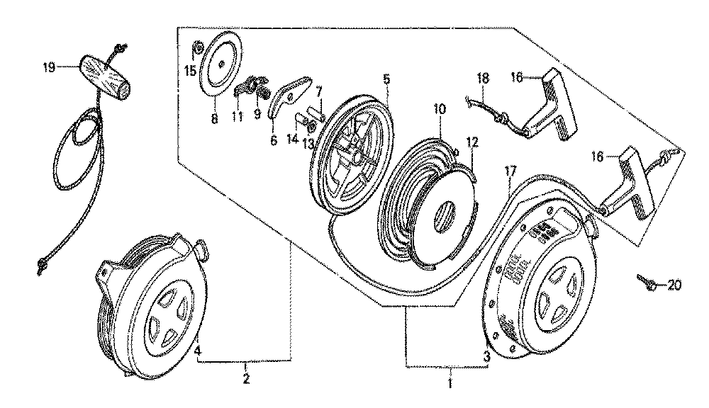 Fig-0 Diagram and Parts List for GX140 Type DSP Honda Engine