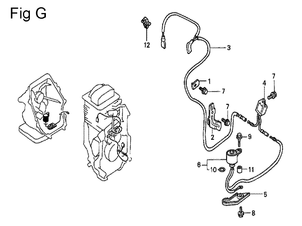 Fig-7 Diagram and Parts List for GC135 Type PXD Honda Engine