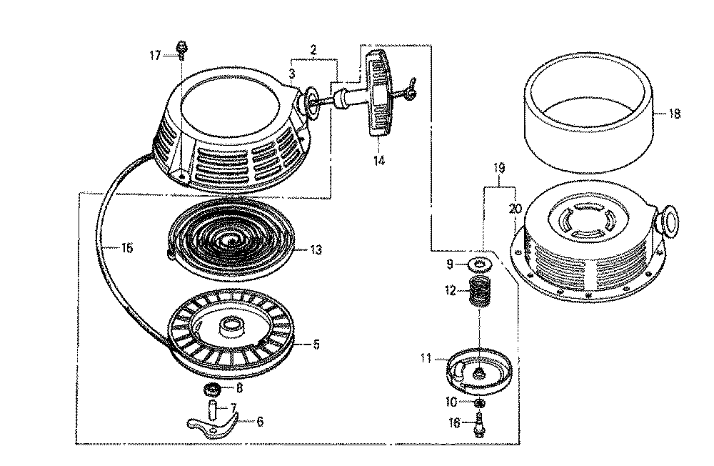 Fig-0 Diagram and Parts List for GXV340K1 Type D1 Honda Engine