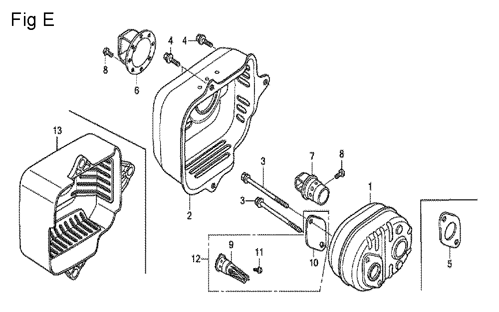 Fig-5 Diagram and Parts List for GCV160A Type S3A Honda Engine