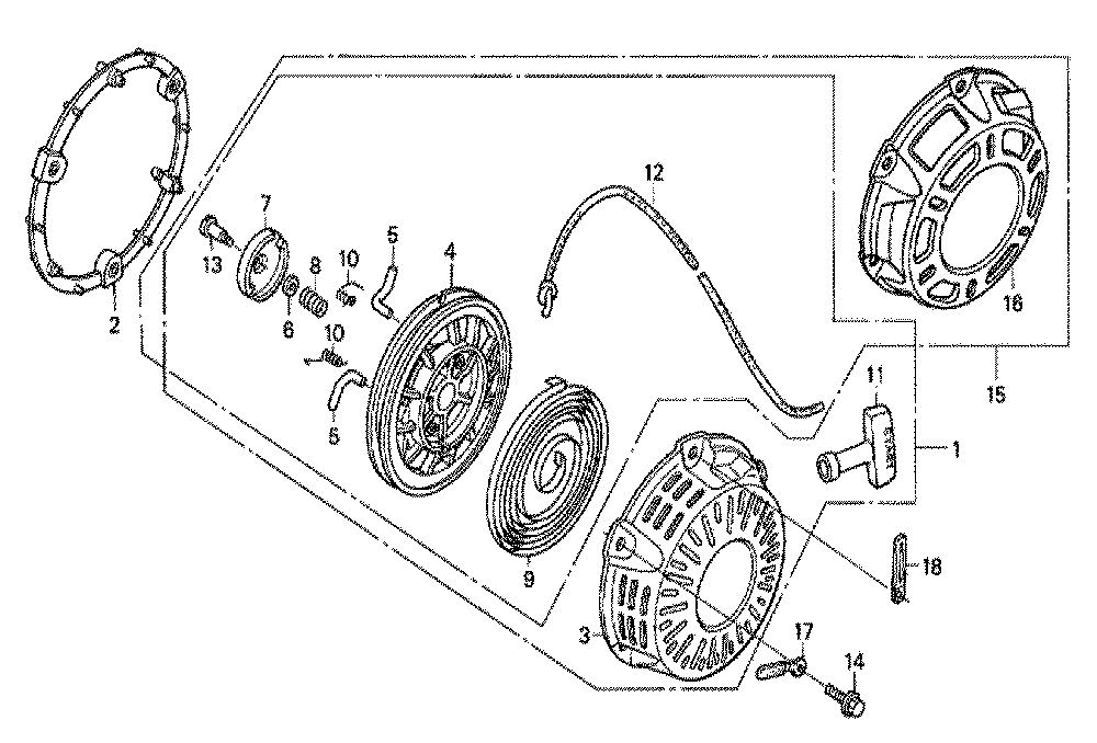Fig-0 Diagram and Parts List for GX200 Type RH3 Honda Engine