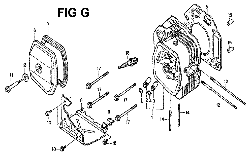 Fig-4 Diagram and Parts List for GXV340K2 Type DA4 Honda Engine