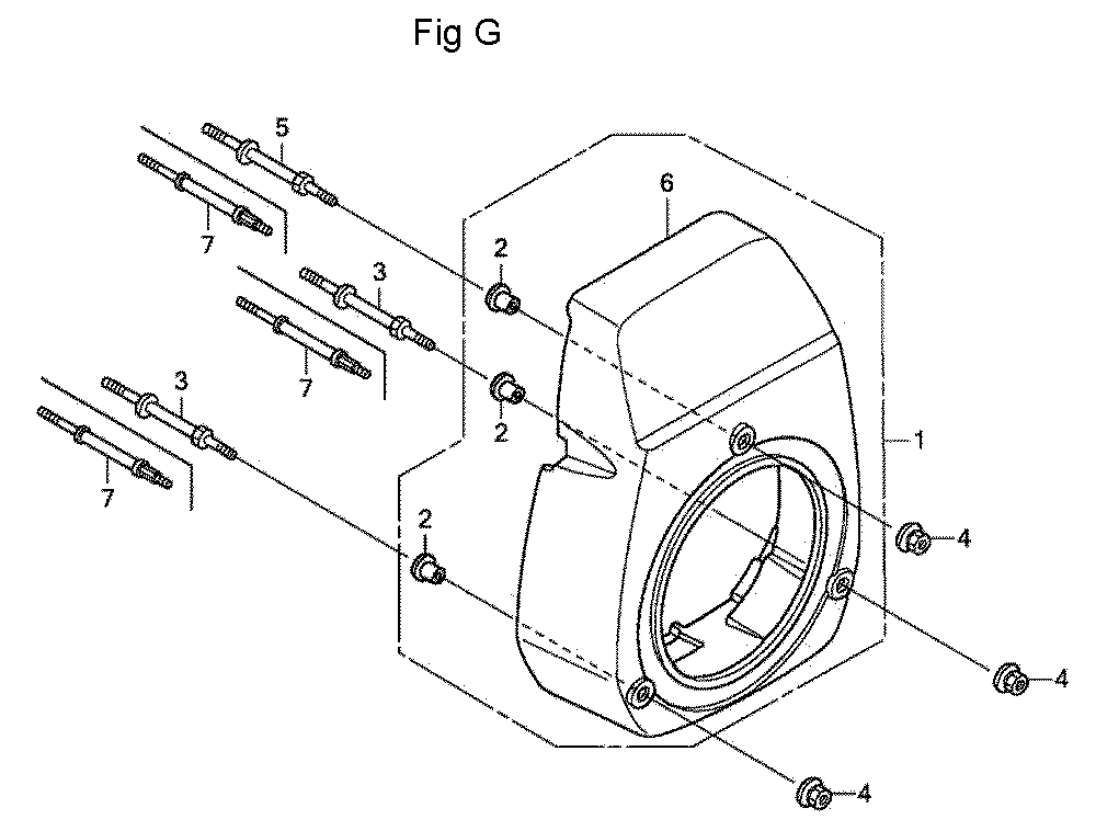 Fig-7 Diagram and Parts List for GC160LA Type MHAB Honda Engine