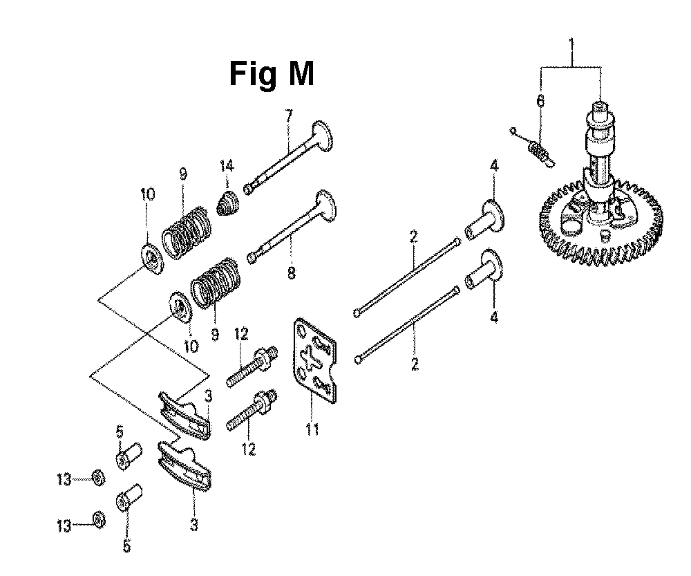 Fig-5 Diagram and Parts List for GXV160 Type N1E2 Honda Engine