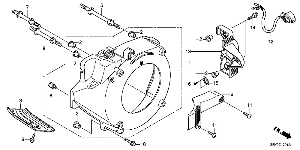 Fan Cover (2) Diagram and Parts List for GX270UT2 (Type  QZXR/A)(GCBGT-2000001 - 2258490) Honda Engine