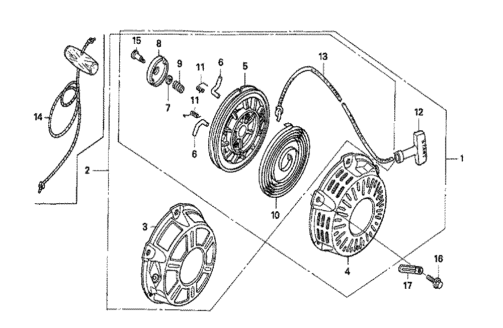 Fig-0 Diagram and Parts List for GX160K1 Type QCL Honda Engine