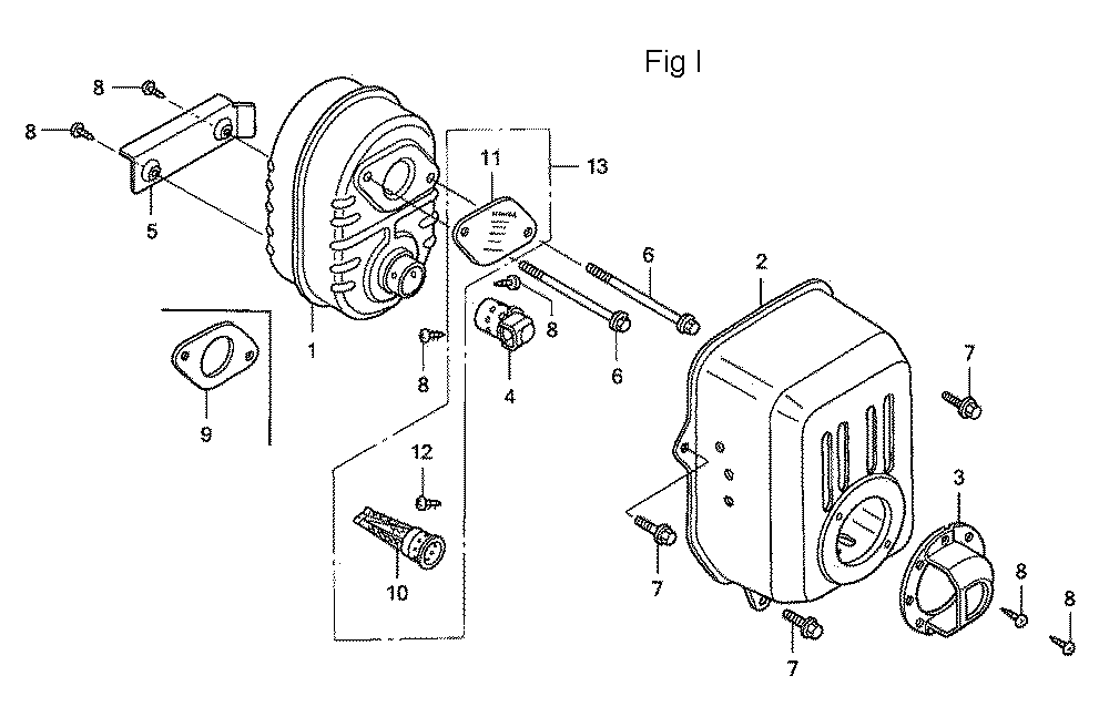 Fig-9 Diagram and Parts List for GC160A Type MHA2 Honda Engine