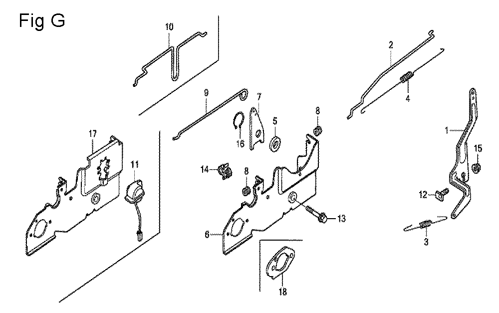 Fig-7 Diagram and Parts List for GCV160A Type A3A Honda Engine