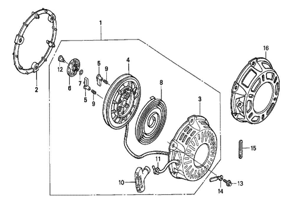Fig-0 Diagram and Parts List for GX200 NW-Seri-10-1899999 Honda Engine