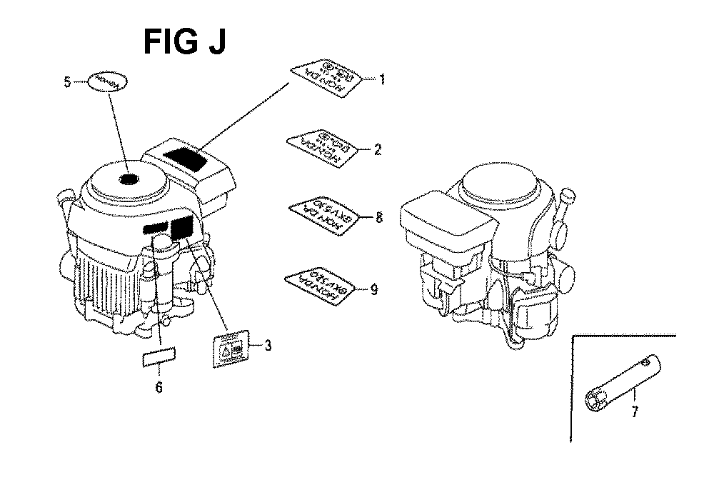 Fig-13 Diagram and Parts List for GXV530 Type EXA2A Honda Engine