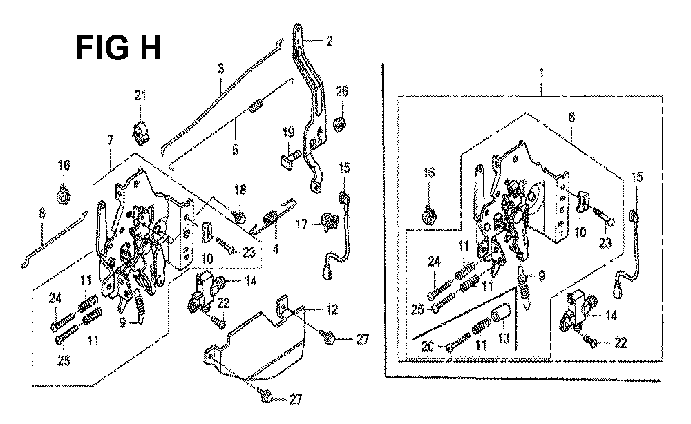 Fig-13 Diagram and Parts List for GXV160UH2 Type SFL4 Honda Engine
