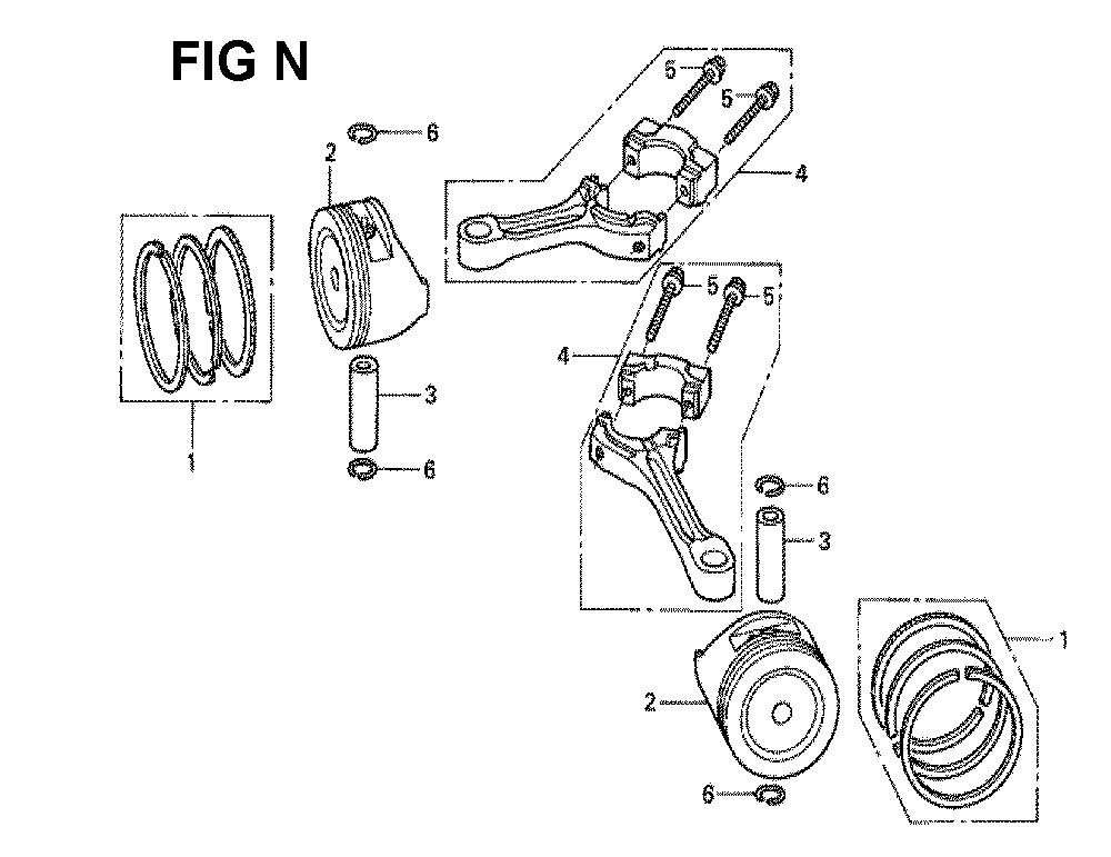 Fig-3 Diagram and Parts List for GXV530 Type DXA2A Honda Engine