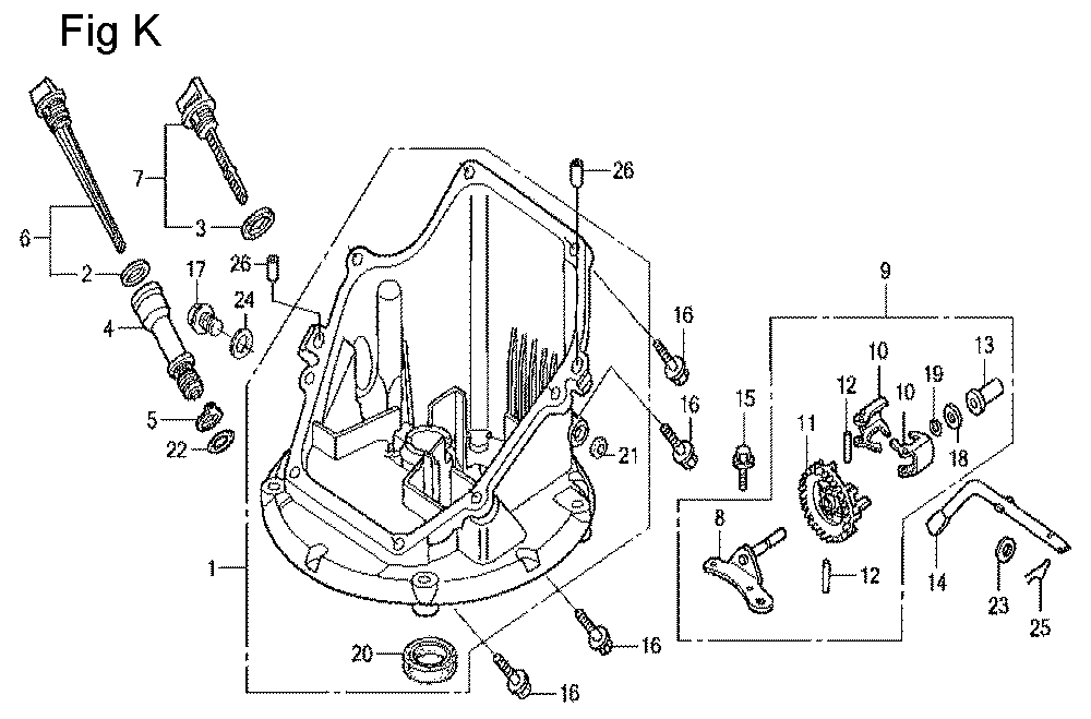 Fig-11 Diagram and Parts List for GCV160LA Type N5MF Honda Engine
