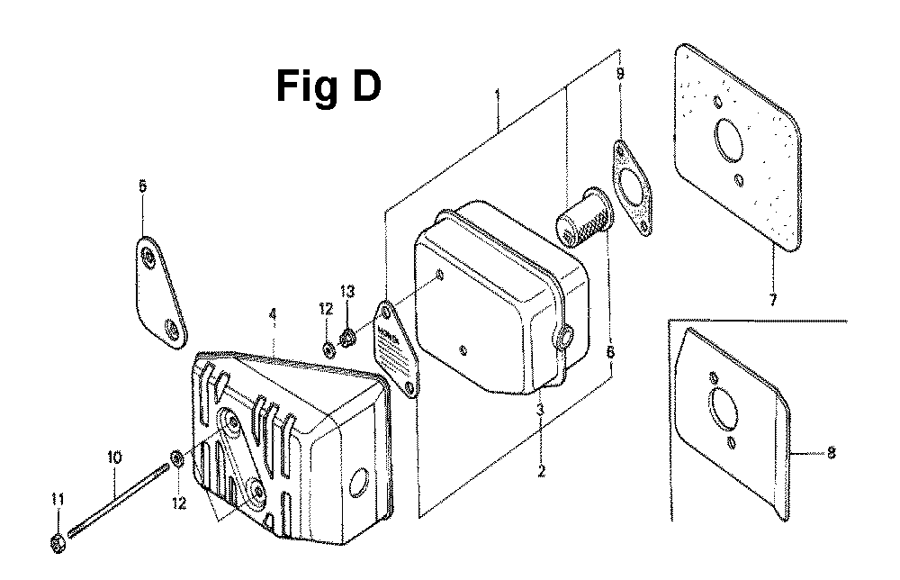 Fig-8 Diagram and Parts List for GXV120 Type SF Honda Engine