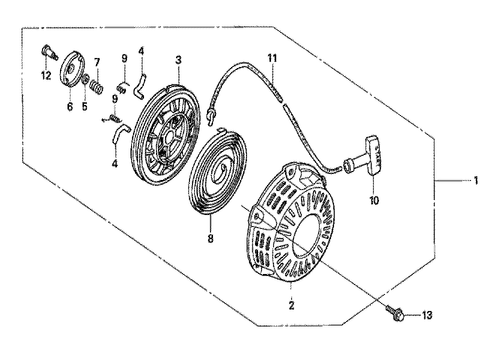 Fig-0 Diagram and Parts List for GX120U1 Type TX4 Honda Engine