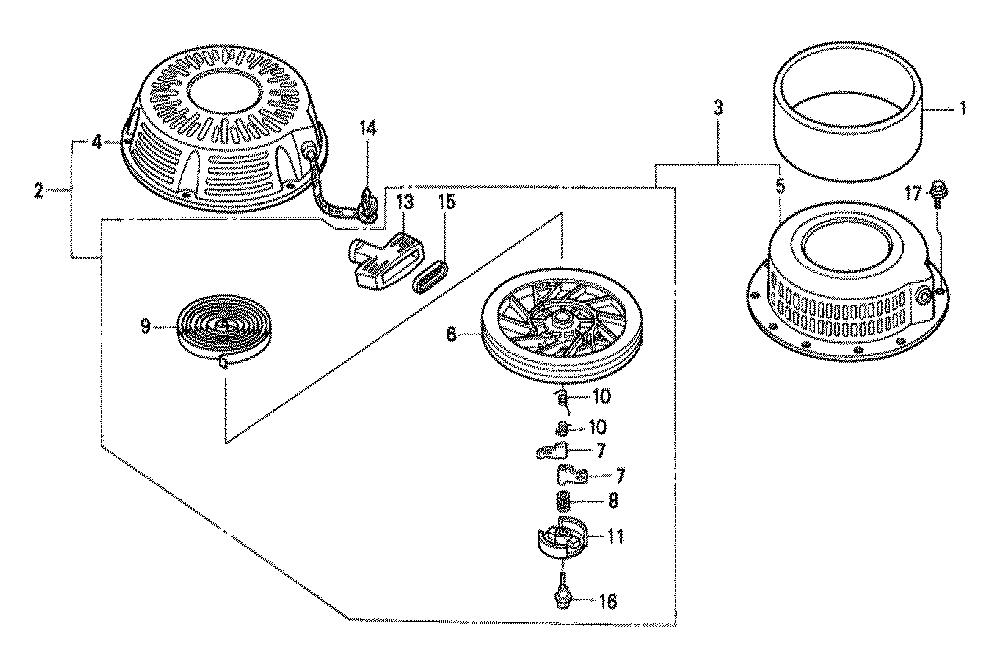 Fig-0 Diagram and Parts List for GXV340K2 Type DA33 Honda Engine