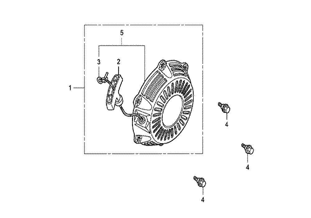 Fig-0 Diagram and Parts List for GX100 Type QBE Honda Engine