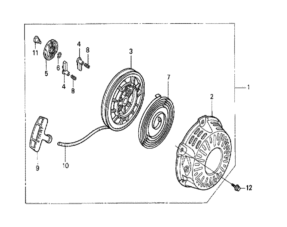 Fig-0 Diagram and Parts List for GX120K1 (SSX4)(43-9099999) Honda Engine