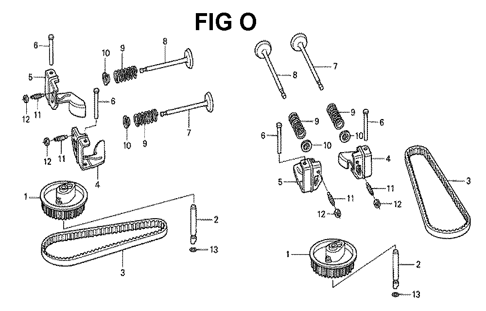 Fig-8 Diagram and Parts List for GXV530 Type DXA2A Honda Engine
