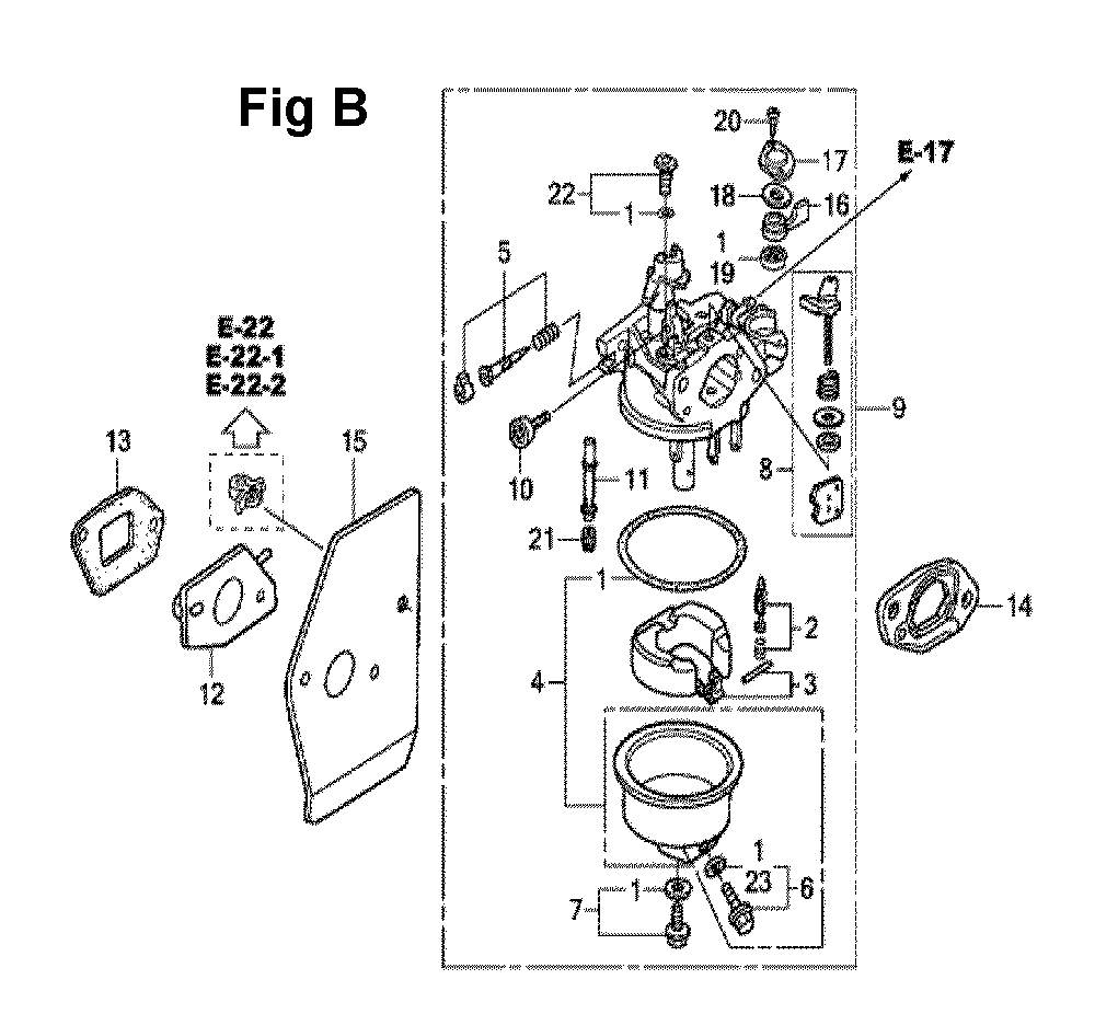 Fig-1 Diagram and Parts List for GXV160UH2 Type SFL2 Honda Engine