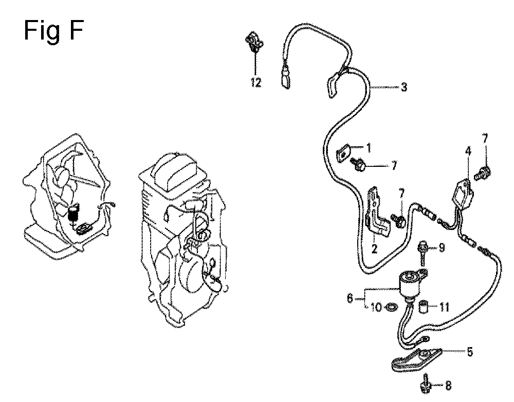 Fig-6 Diagram and Parts List for GC135 Type VXP4 Honda Engine