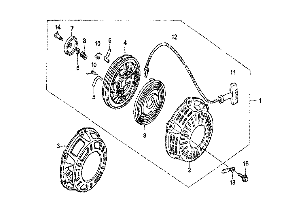 Fig-0 Diagram and Parts List for GX160U1 Type QX22 Honda Engine