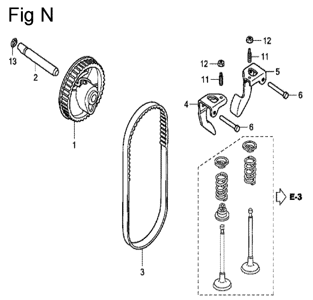 Fig-14 Diagram and Parts List for GC160A Type QHE Honda Engine