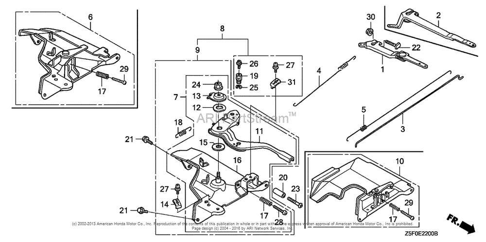 Control Diagram and Parts List for GX240U2 (typeQA2)(GCBPK-1000001) Honda Engine