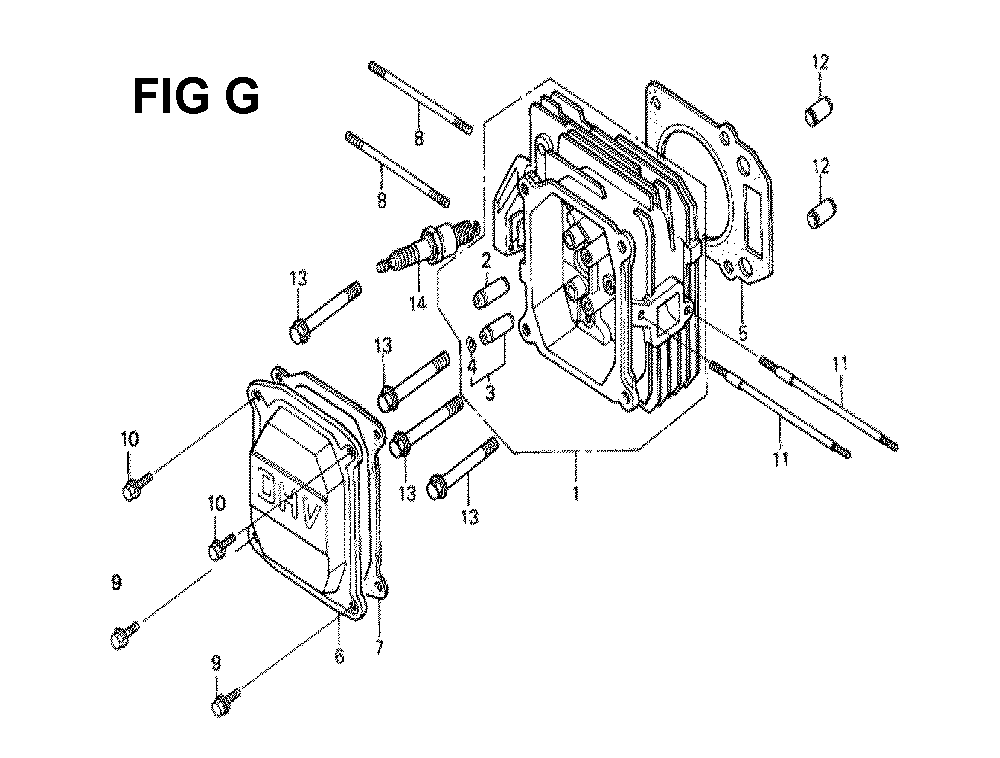 Fig-9 Diagram and Parts List for GXV160 Type S Honda Engine