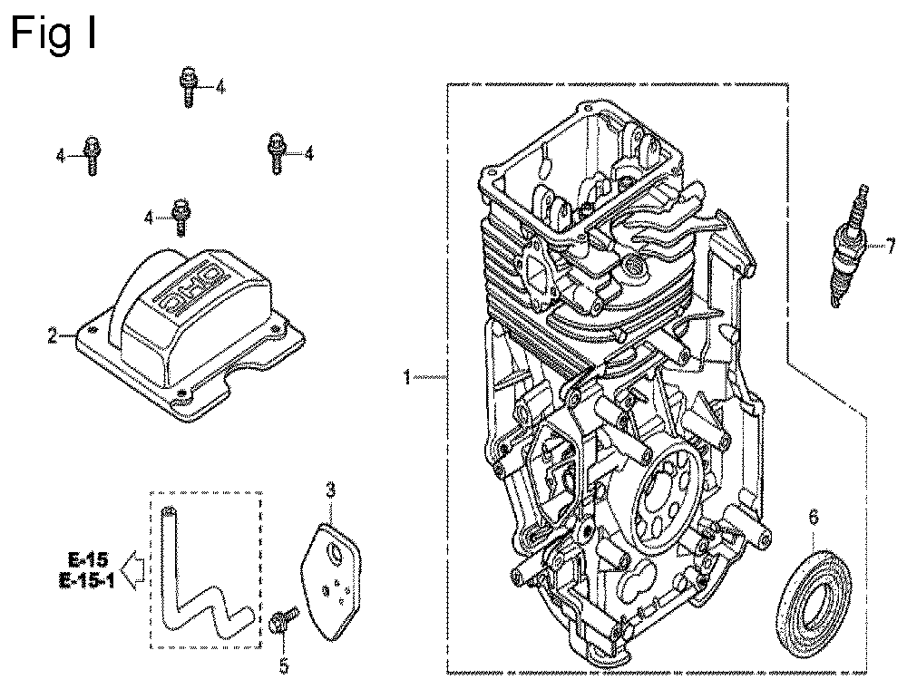 Fig-9 Diagram and Parts List for GC190A Type QHC Honda Engine