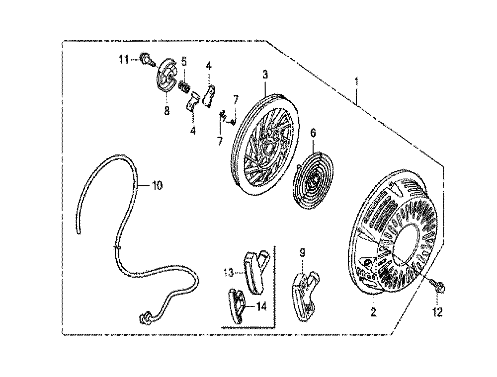 Fig-0 Diagram and Parts List for GX240U1 Type VH12 Honda Engine