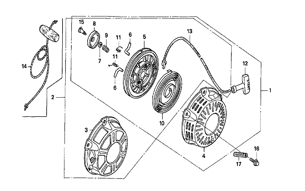 Fig-0 Diagram and Parts List for GX160K1 Type VW12 Honda Engine