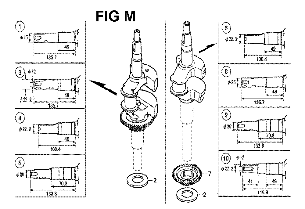 Fig-13 Diagram and Parts List for GCV190LA Type SBL Honda Engine