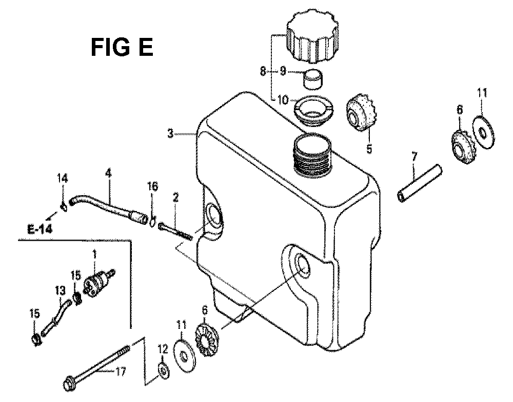 Fig-10 Diagram and Parts List for GXV340K2 Type DN4 Honda Engine