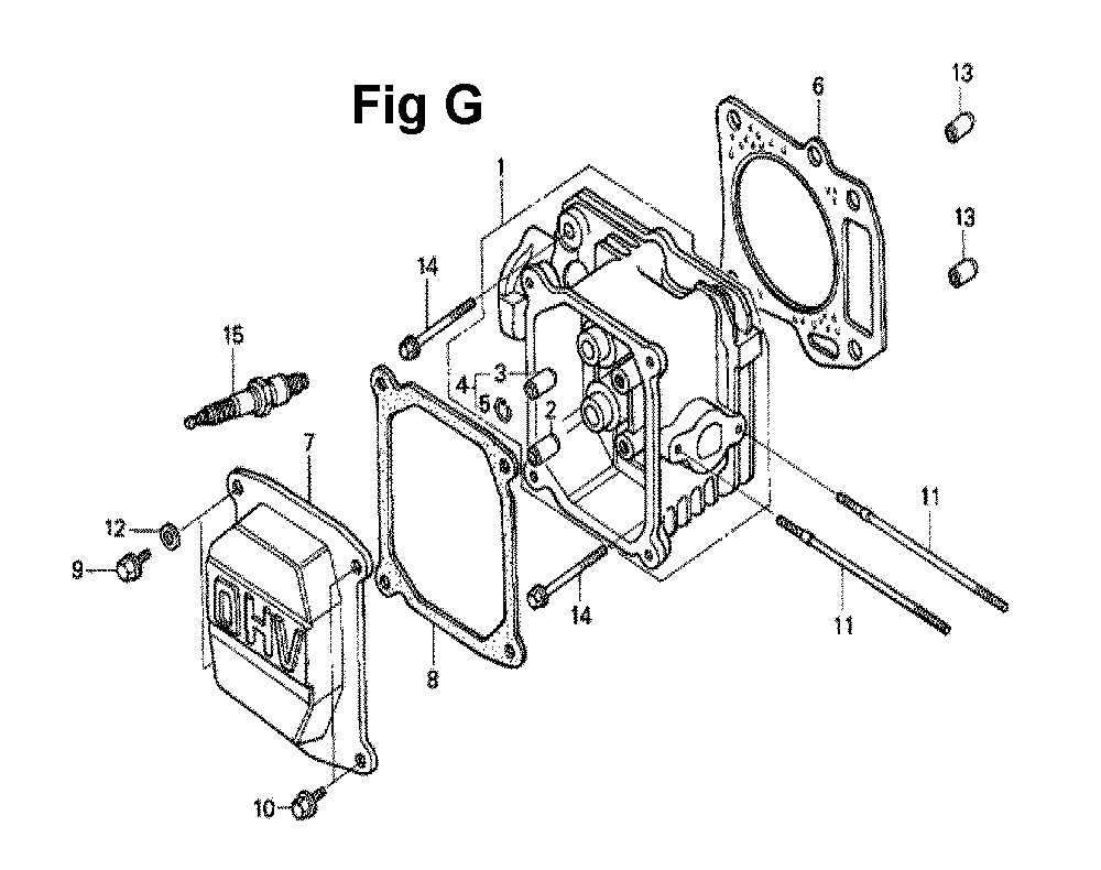 Fig-3 Diagram and Parts List for GXV120 Type N2F Honda Engine