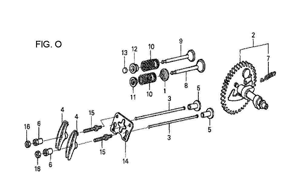Fig-15 Diagram and Parts List for GX120T1 Type QXBR Honda Engine
