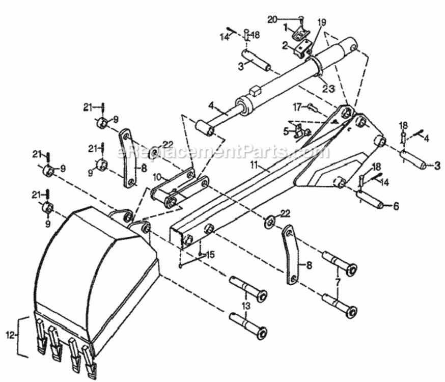 Dipperstick Assembly Diagram and Parts List for BH6575 Type A Honda Lawn Tractor
