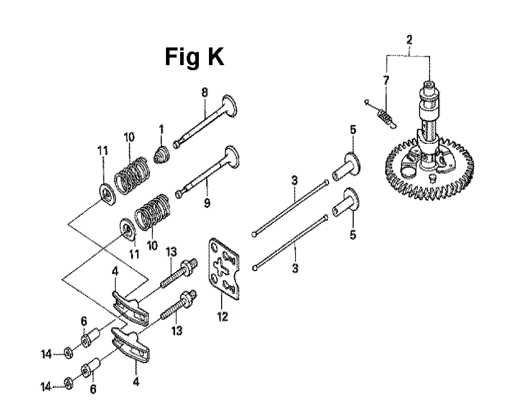 Fig-5 Diagram and Parts List for GXV160UA1 Type N12 Honda Engine