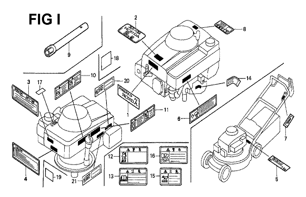 Fig-13 Diagram and Parts List for GXV160 Type SFCA Honda Engine