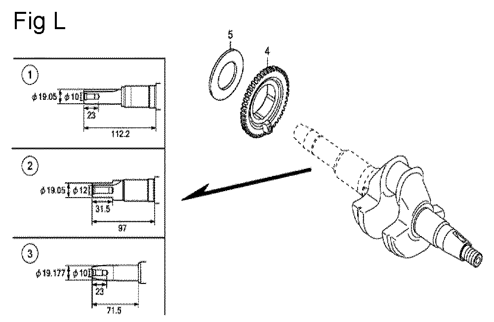 Fig-12 Diagram and Parts List for GC190LA Type VBAF Honda Engine