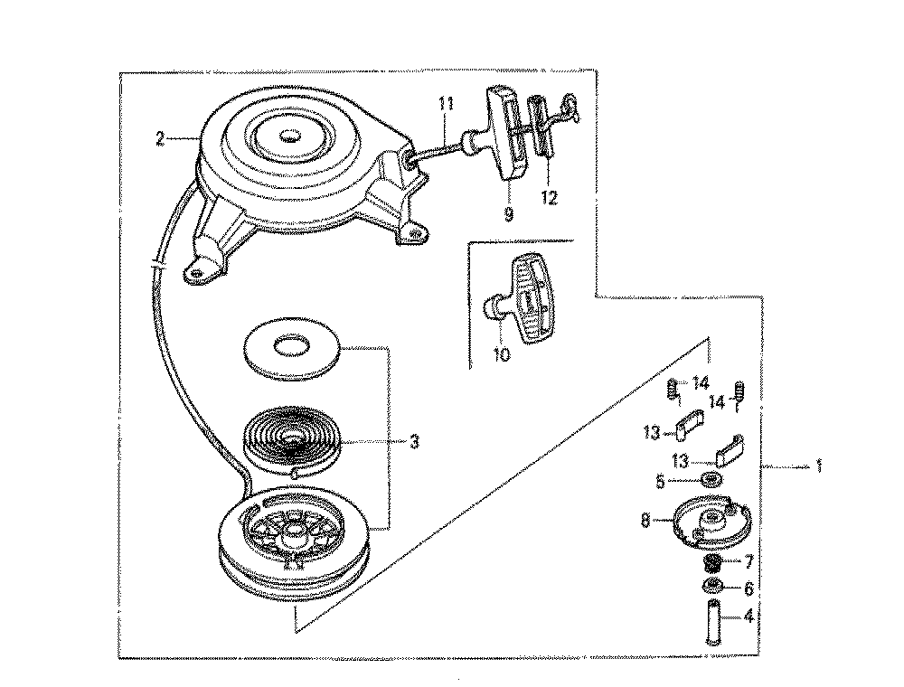 Fig-0 Diagram and Parts List for GXV140 Type A1K Honda Engine