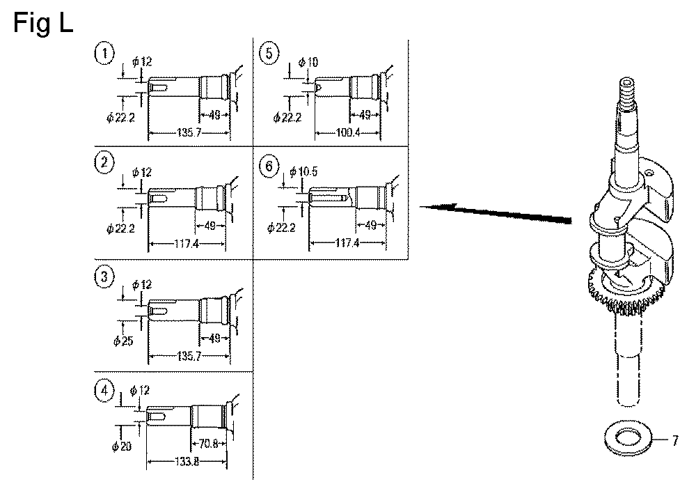 Fig-12 Diagram and Parts List for GCV160LA Type S3A Honda Engine