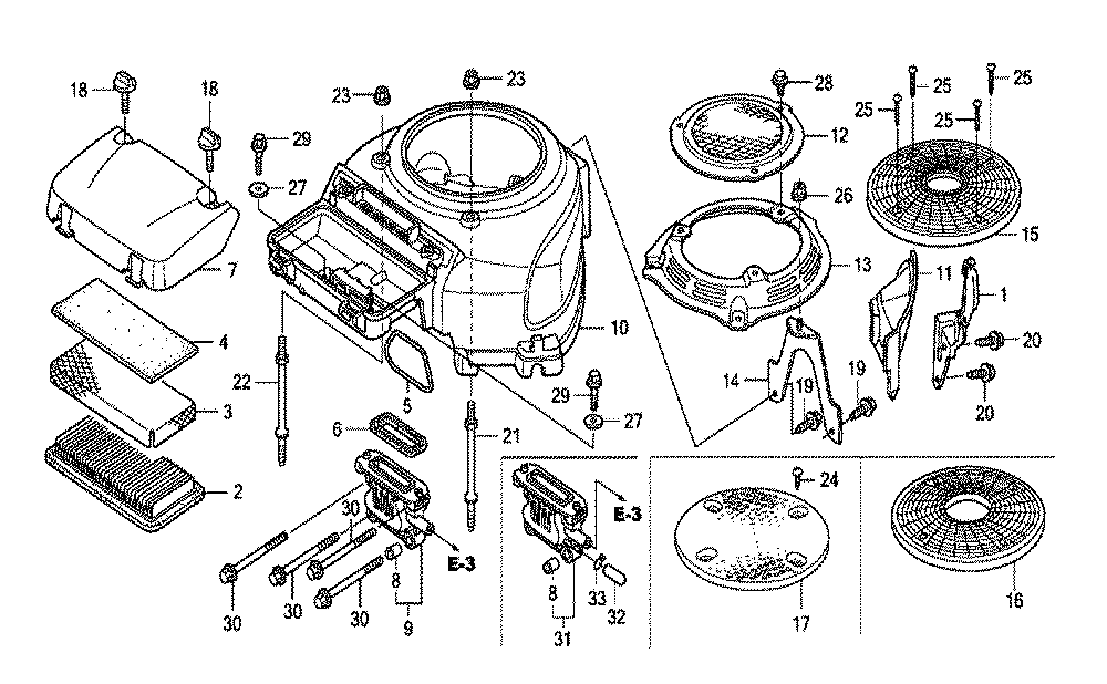 Fig-0 Diagram and Parts List for GXV530R Type PXA1 Honda Engine