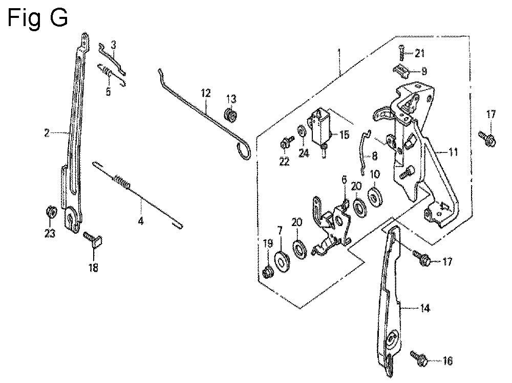 Fig-7 Diagram and Parts List for GC160A Type QHEC Honda Engine