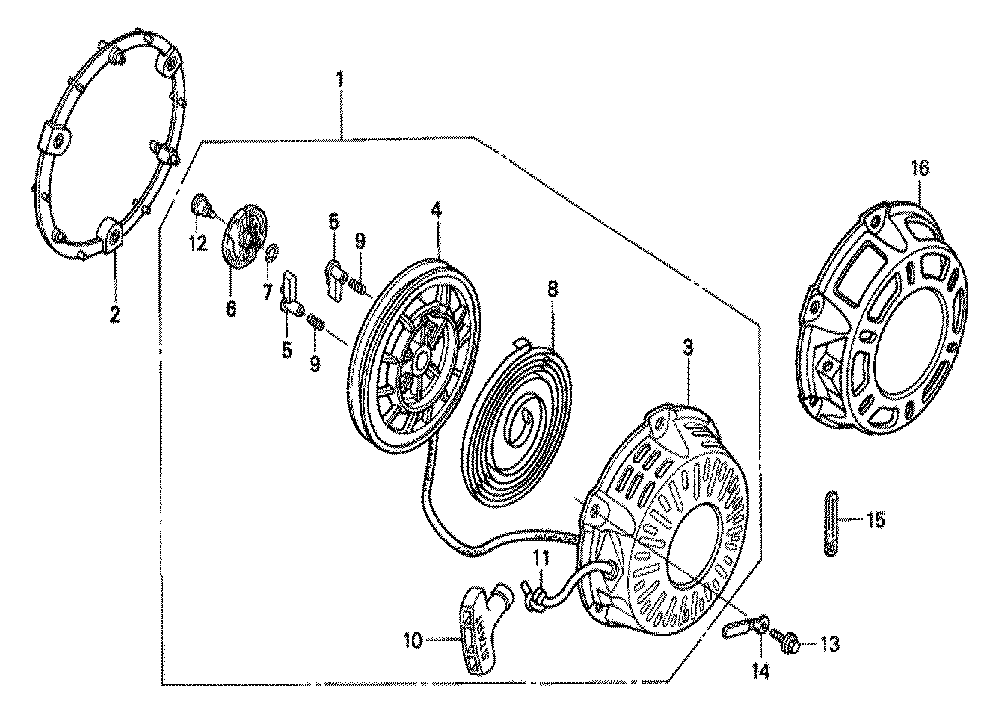 Fig-0 Diagram and Parts List for GX200 VEN4-Seri-10-1899999 Honda Engine