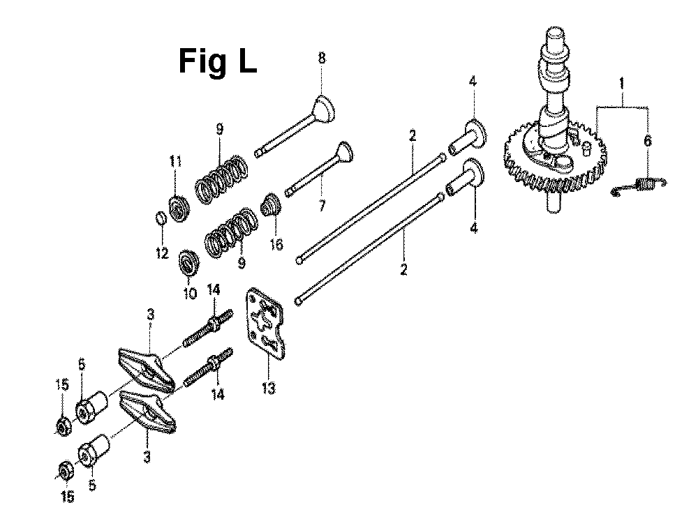 Fig-9 Diagram and Parts List for GXV120 Type SF Honda Engine