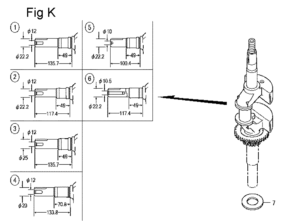Fig-11 Diagram and Parts List for GCV160LA Type A1AF Honda Engine